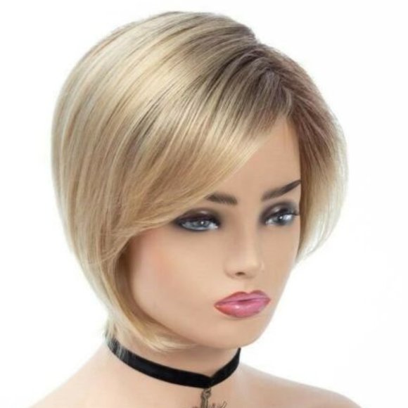 NEW Short Ombre Blonde Bob Heat Resistant Wig main image 5